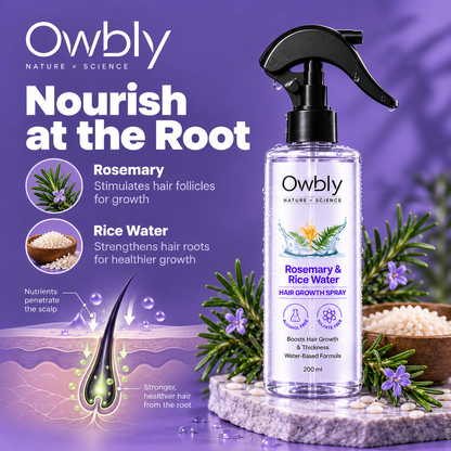 Owbly Rosemary & Rice Water Hair Spray