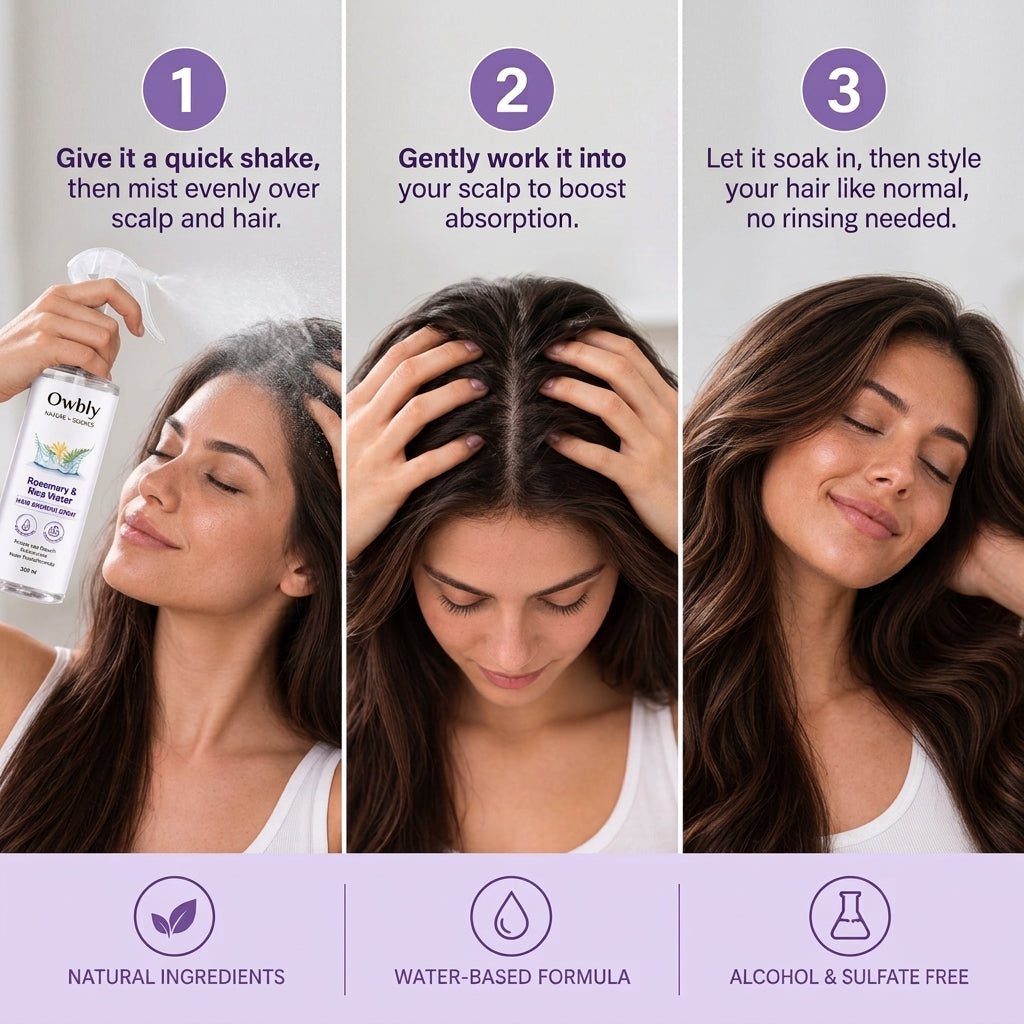 Owbly Rosemary & Rice Water Hair Spray